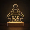 The World You Showed Me – Personalized Dad Lamp
