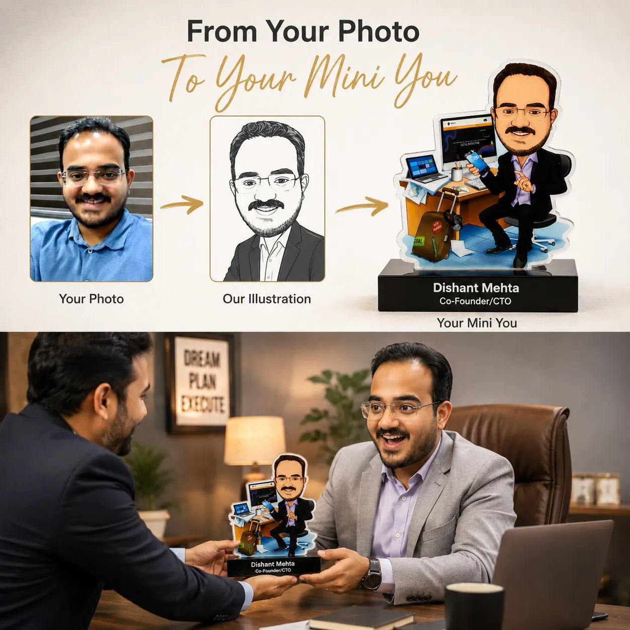 Toony Caricature Standee Unique Corporate Gift for IT Employees & Boss
