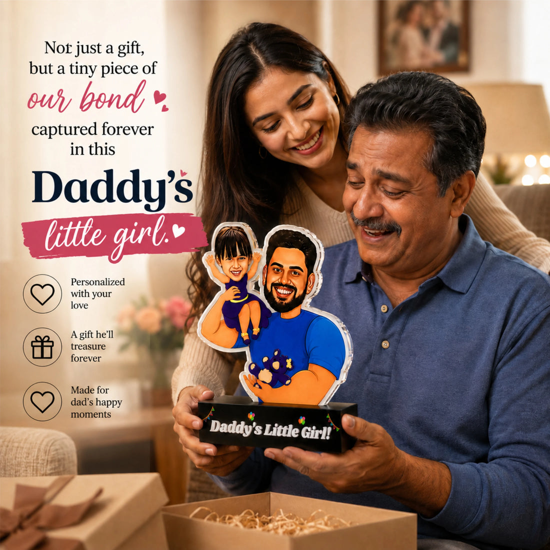 Daddy's Little Girl: Caricature Gift For Daddy