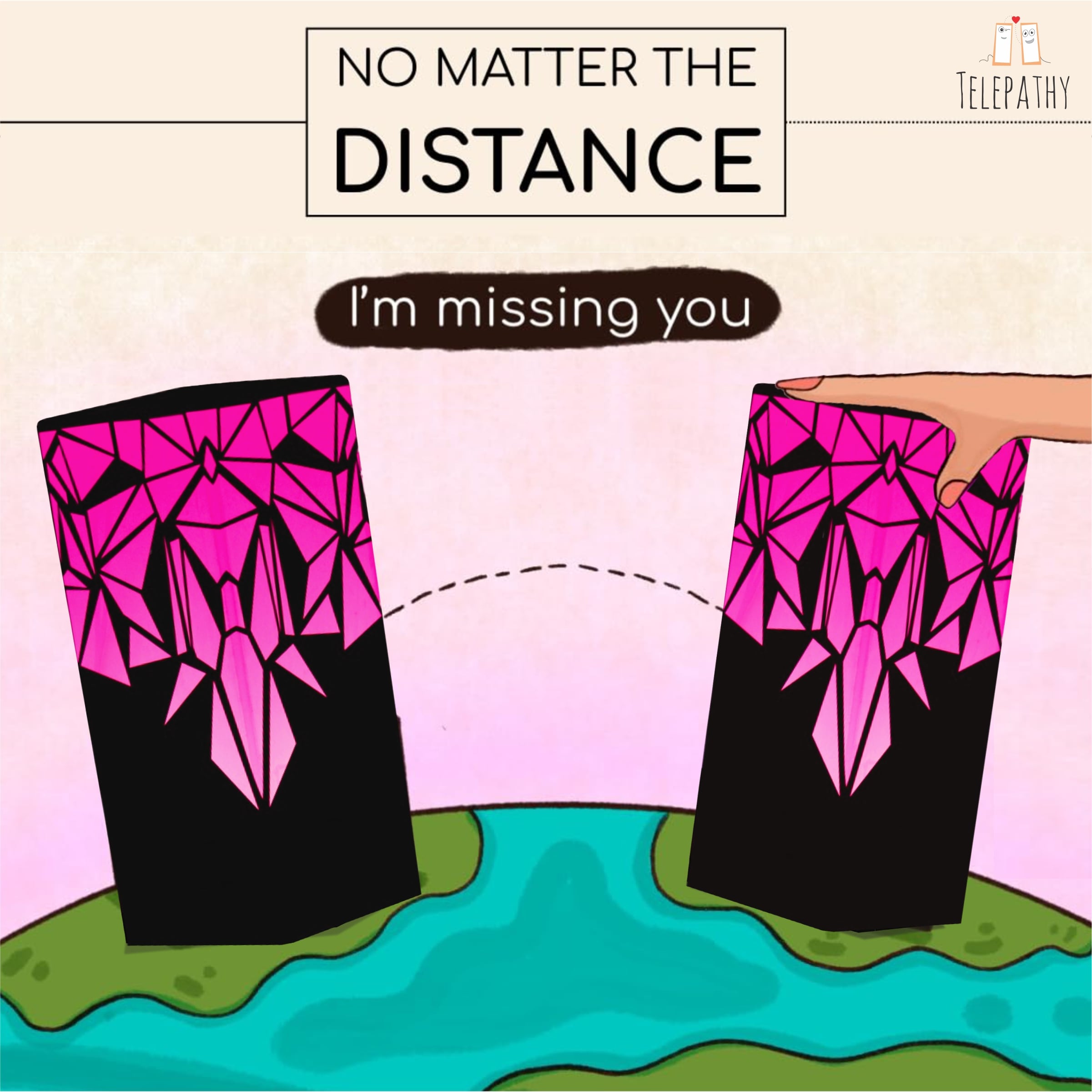 Telepathy - Raining Diamonds (Set of 2 Lamps)