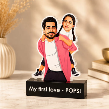 Pops, My First Love - Caricature for father's day