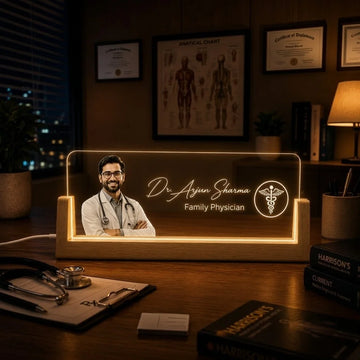 Personalized Doctor LED Name Lamp | Custom Physician Desk Decor