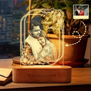 engraved photo lamp