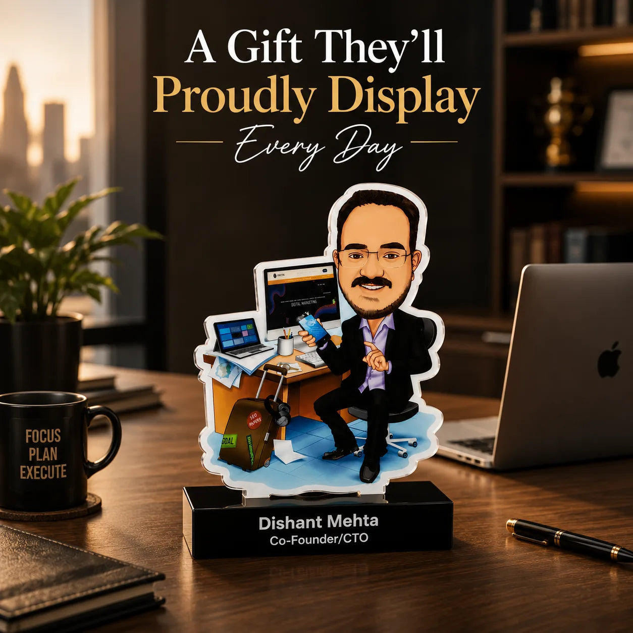 Toony Caricature Standee Unique Corporate Gift for IT Employees & Boss
