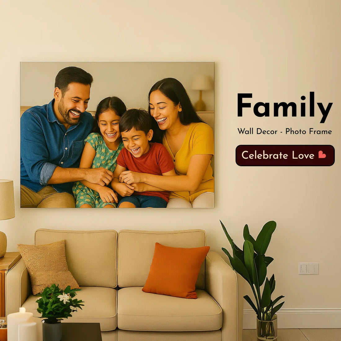 Acrylic Photo Frame for Wall – Frameless Glass-Like Premium Display | Modern Wall Mounted Family & Portrait Photo Frame