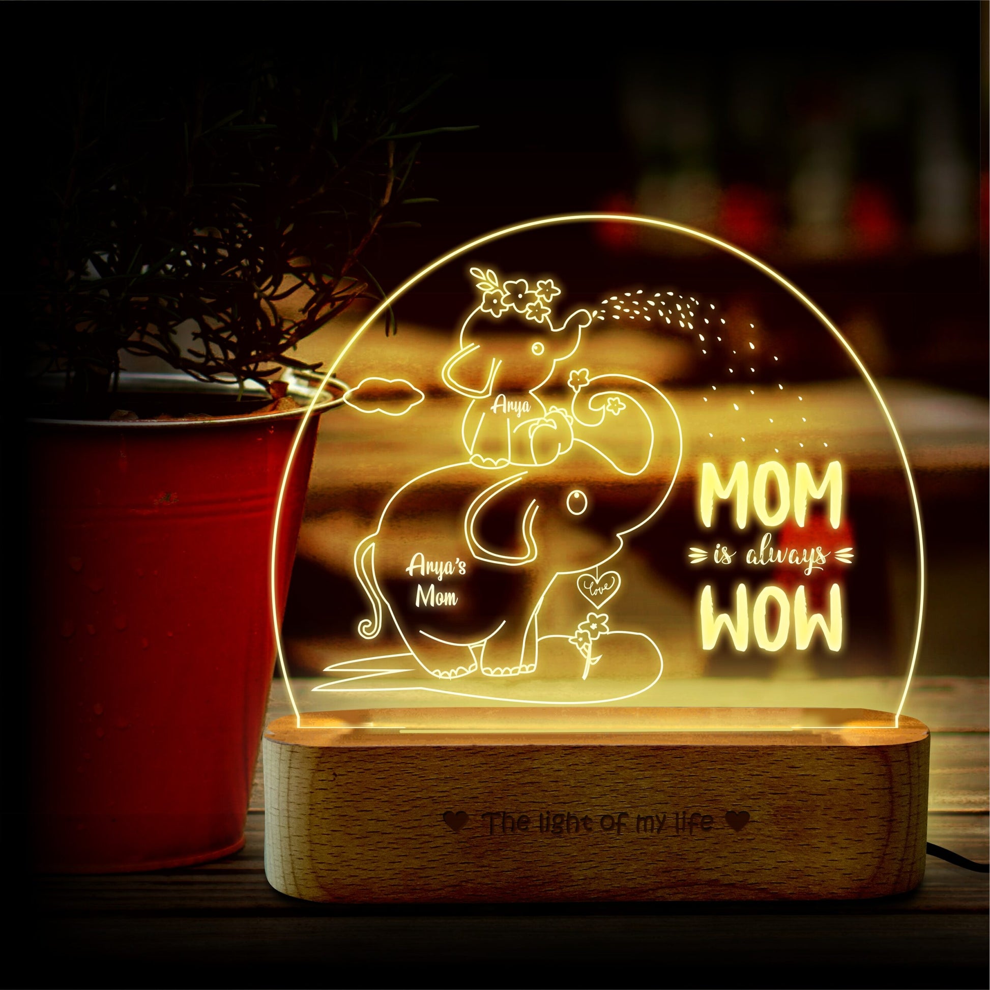 Mom is Wow – Mother’s Day Gift Lamp