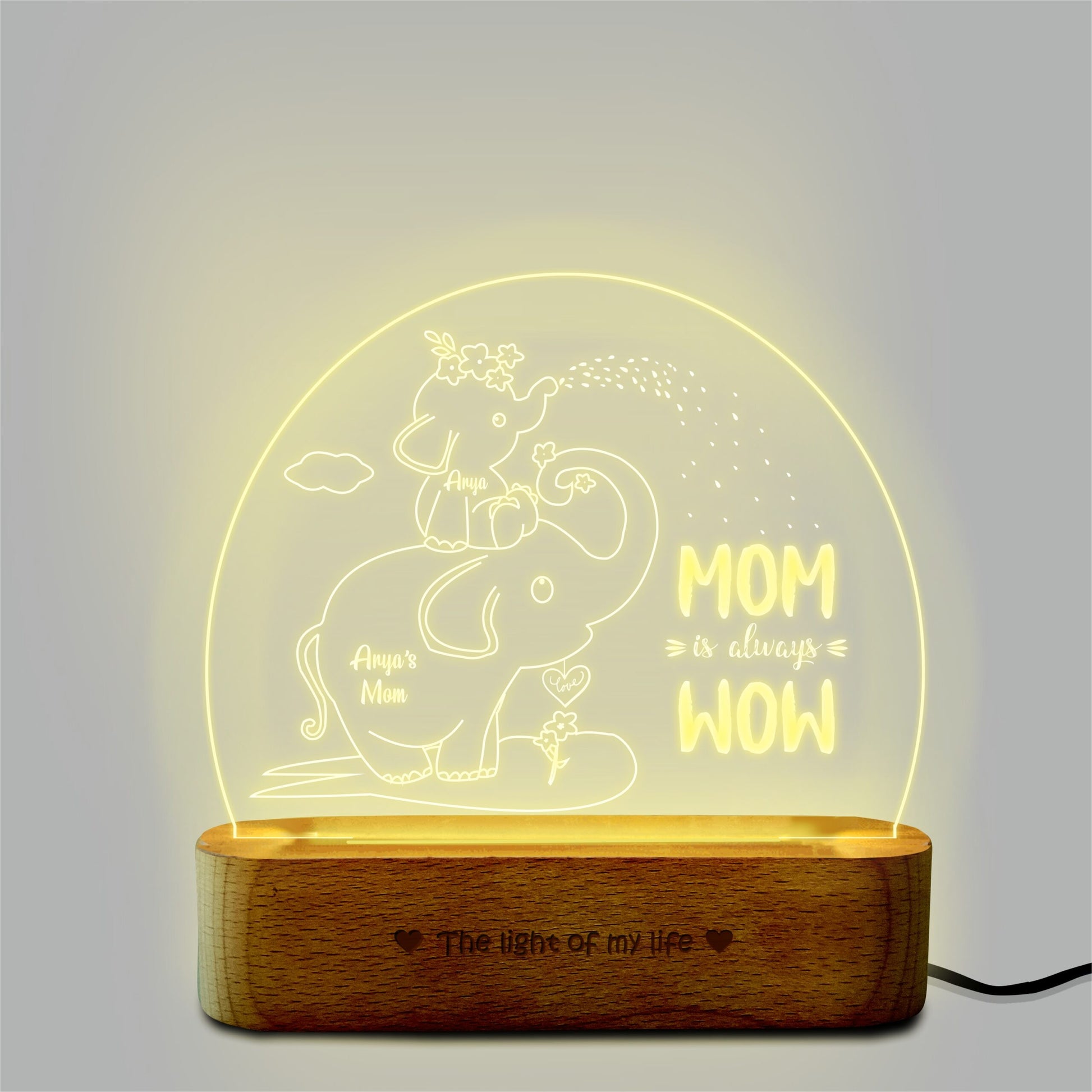Mom is Wow – Mother’s Day Gift Lamp