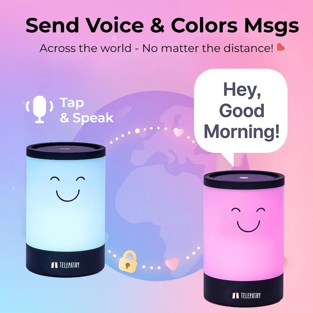 Telepathy Voicy – Long Distance Voice & Light Message Lamp for Loved Ones
