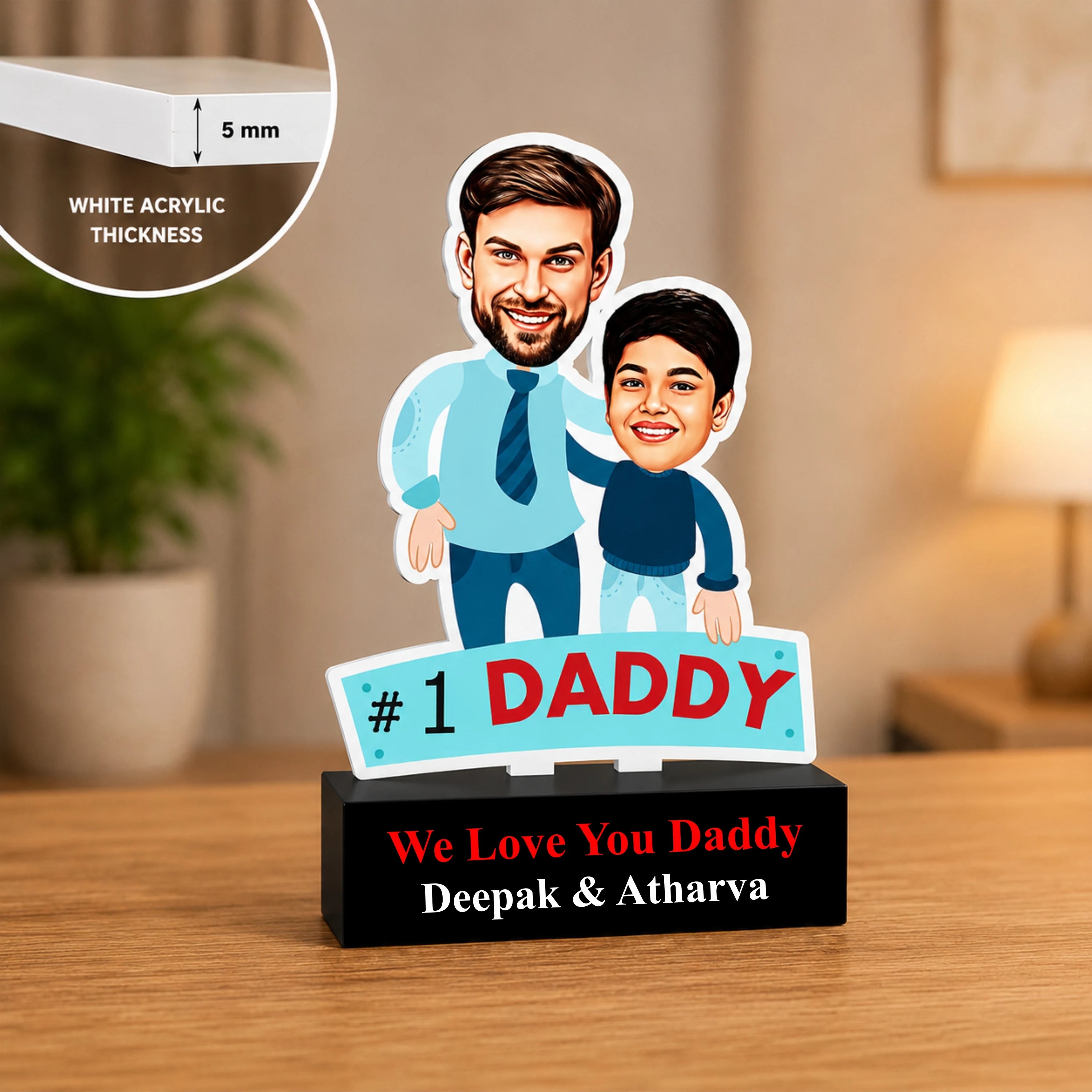 Dad's Carbon Copy - Father's Day Gift Caricature