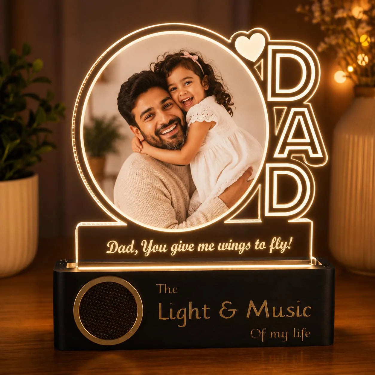 Dad & Me Lamp: Dad's Special Photo Frame Lamp