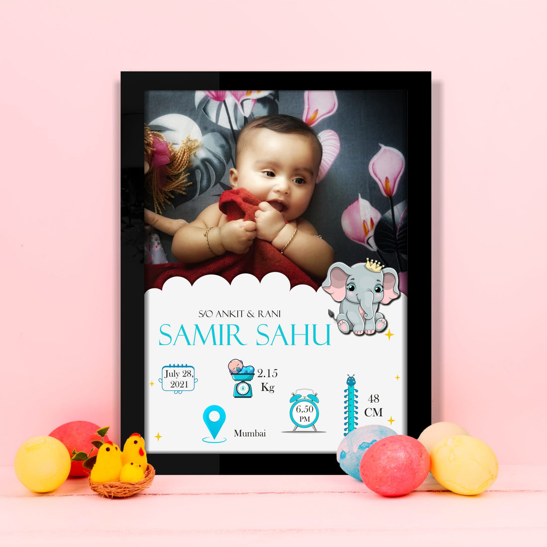Sweet Beginnings: Personalized Baby Photo Frame – Capture, Cherish, Celebrate