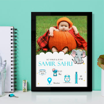 Sweet Beginnings: Personalized Baby Photo Frame – Capture, Cherish, Celebrate