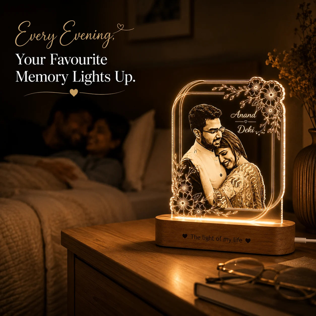 Precious Memories - Engraved Acrylic Photo Lamp