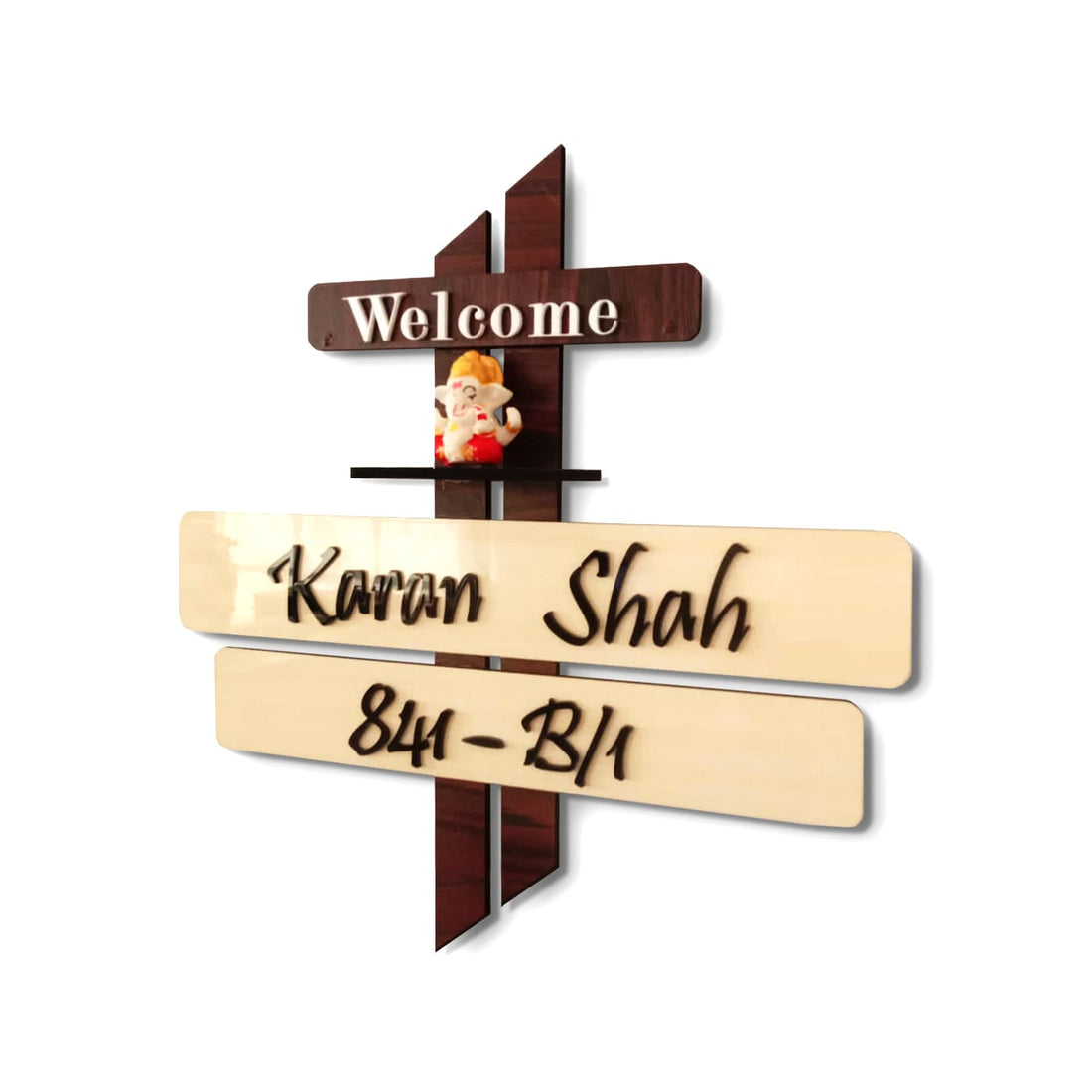 Aagman -Ganesha name plate