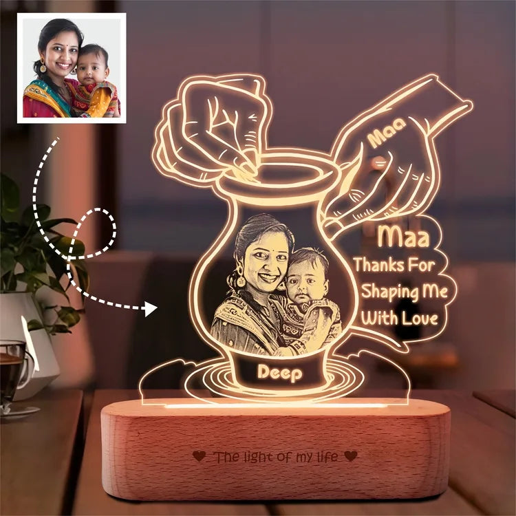 Mother’s Day Keepsake – Personalized Pottery-Themed Gift with Photo