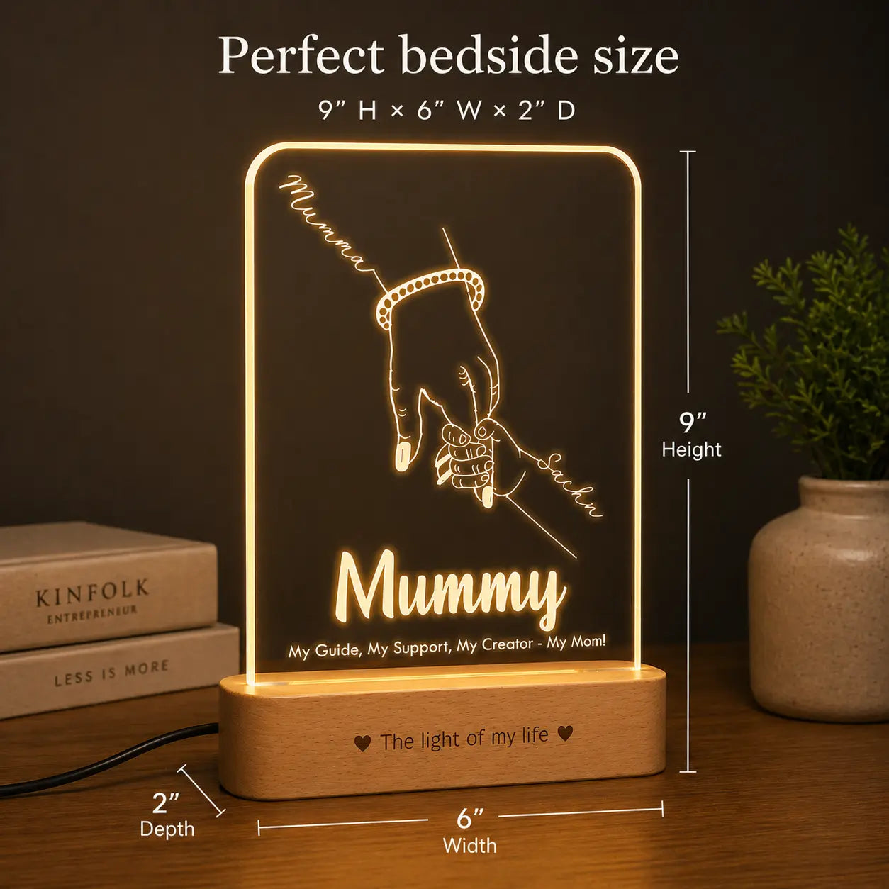 Guiding Light: Personalized Mom & Child Lamp
