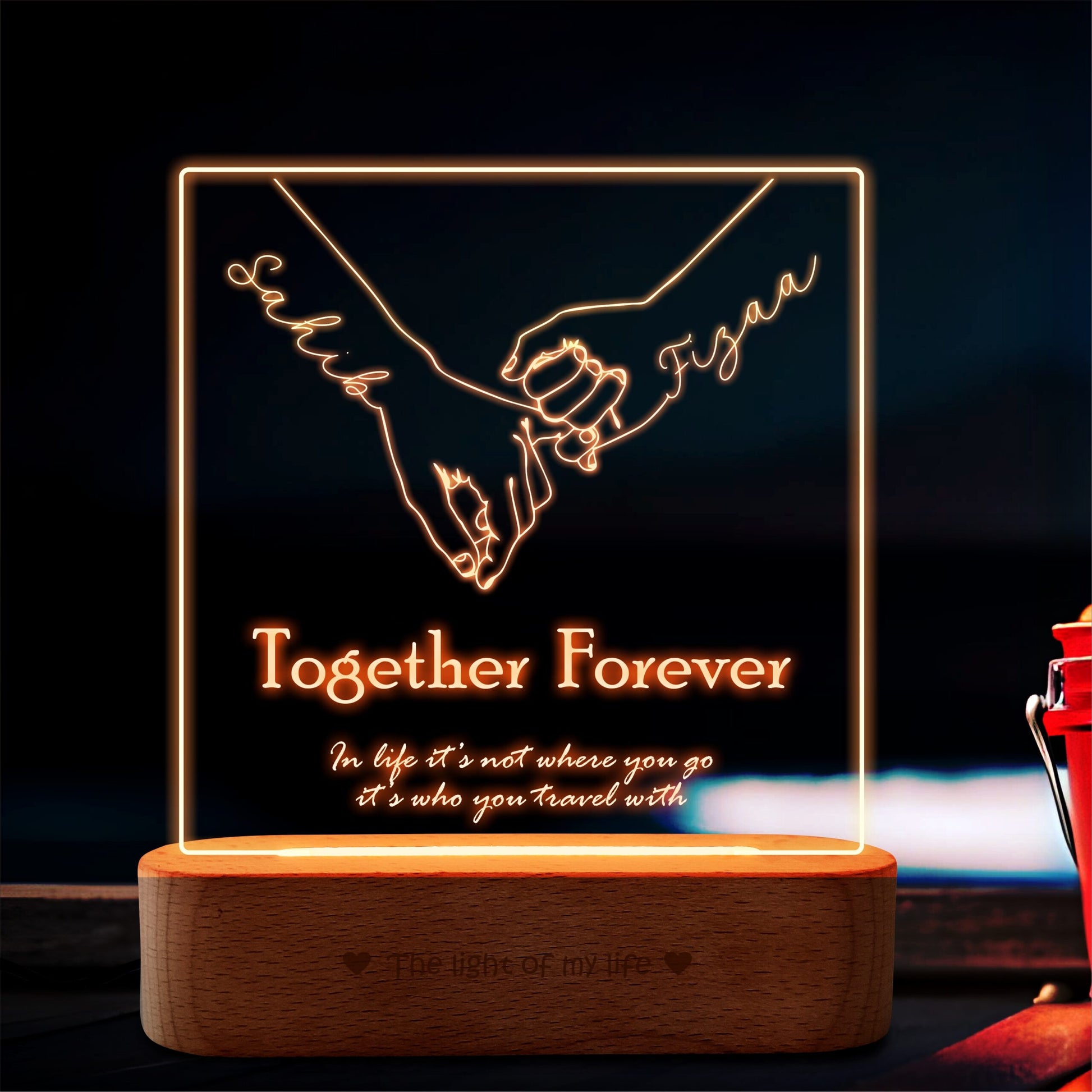 Eternal Companion Personalized Names Lamp