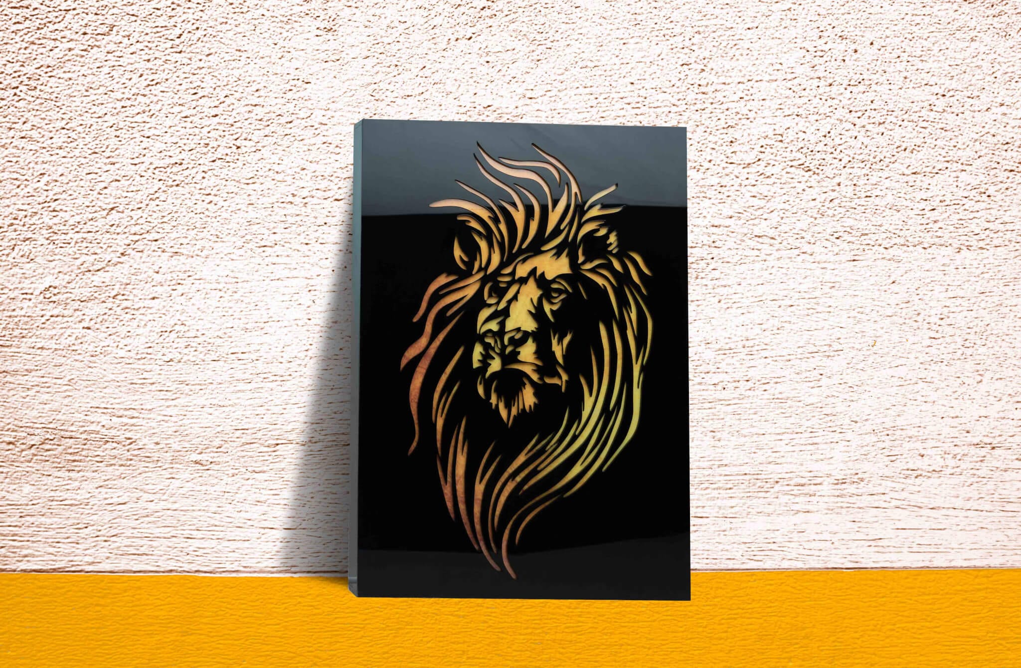 Lion face decorative wall mural