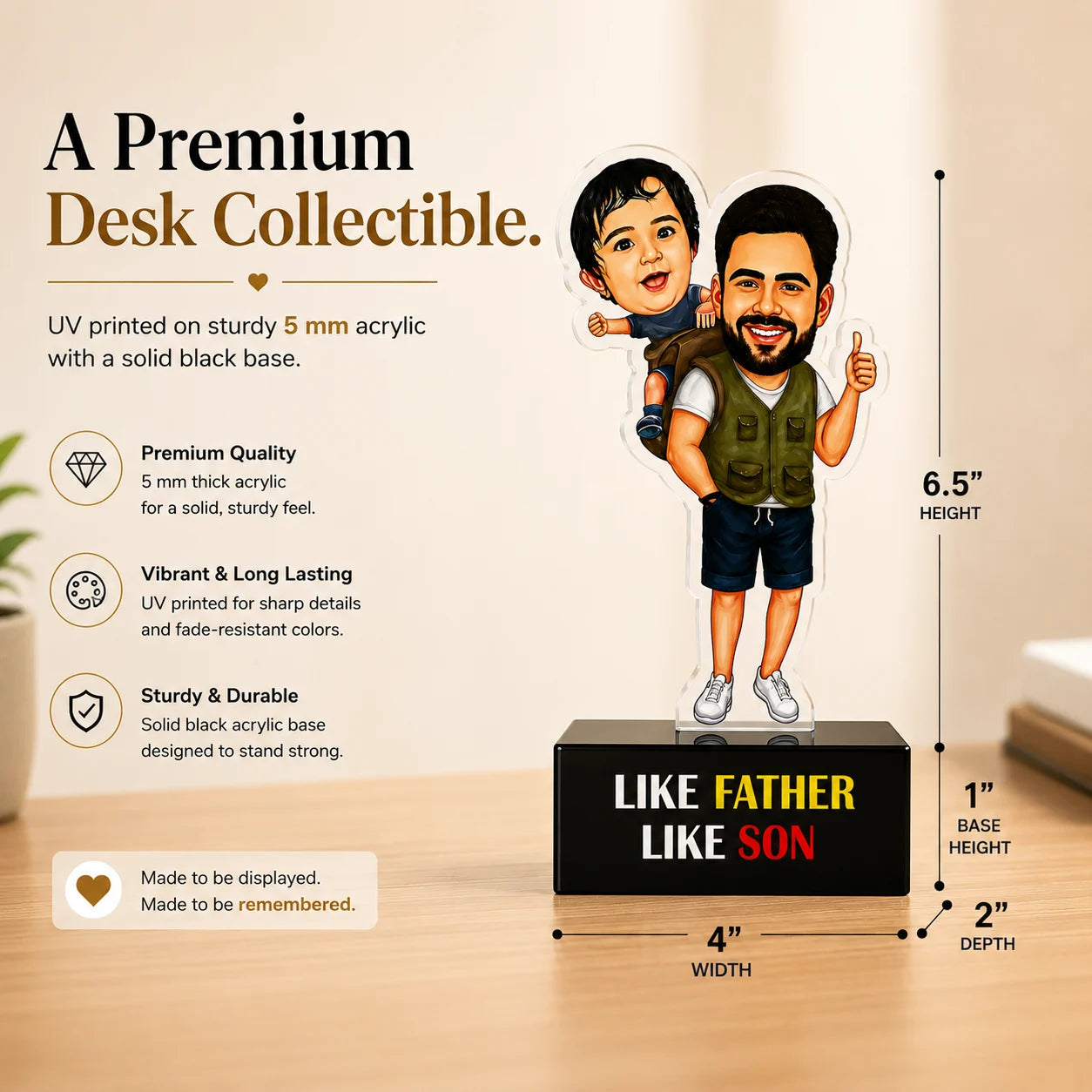 Fun Loving Dad Photo Caricature