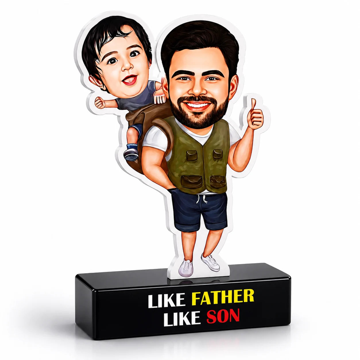 Fun Loving Dad Photo Caricature