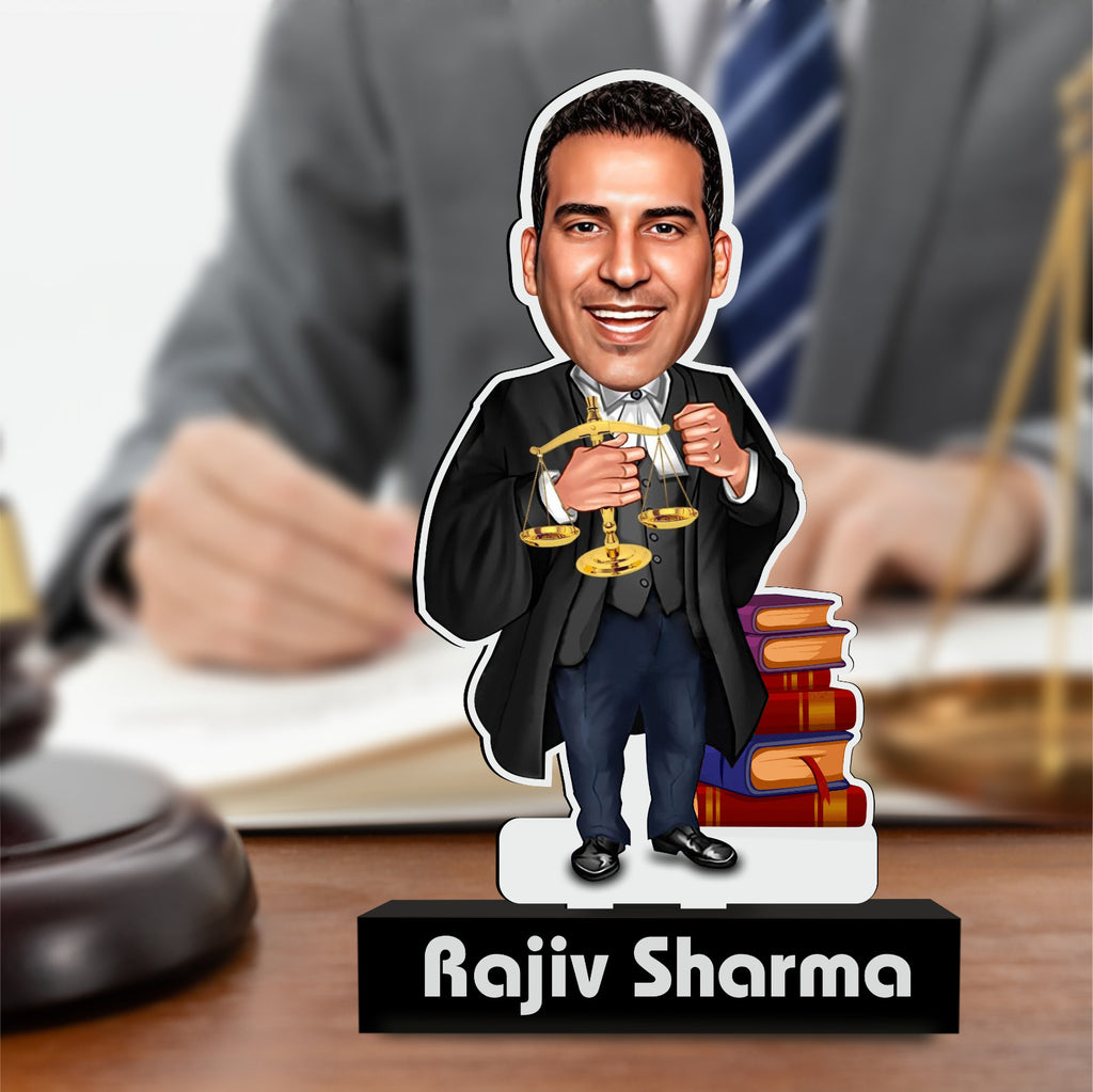 Lawyer caricature male - Best gift idea for lawyers