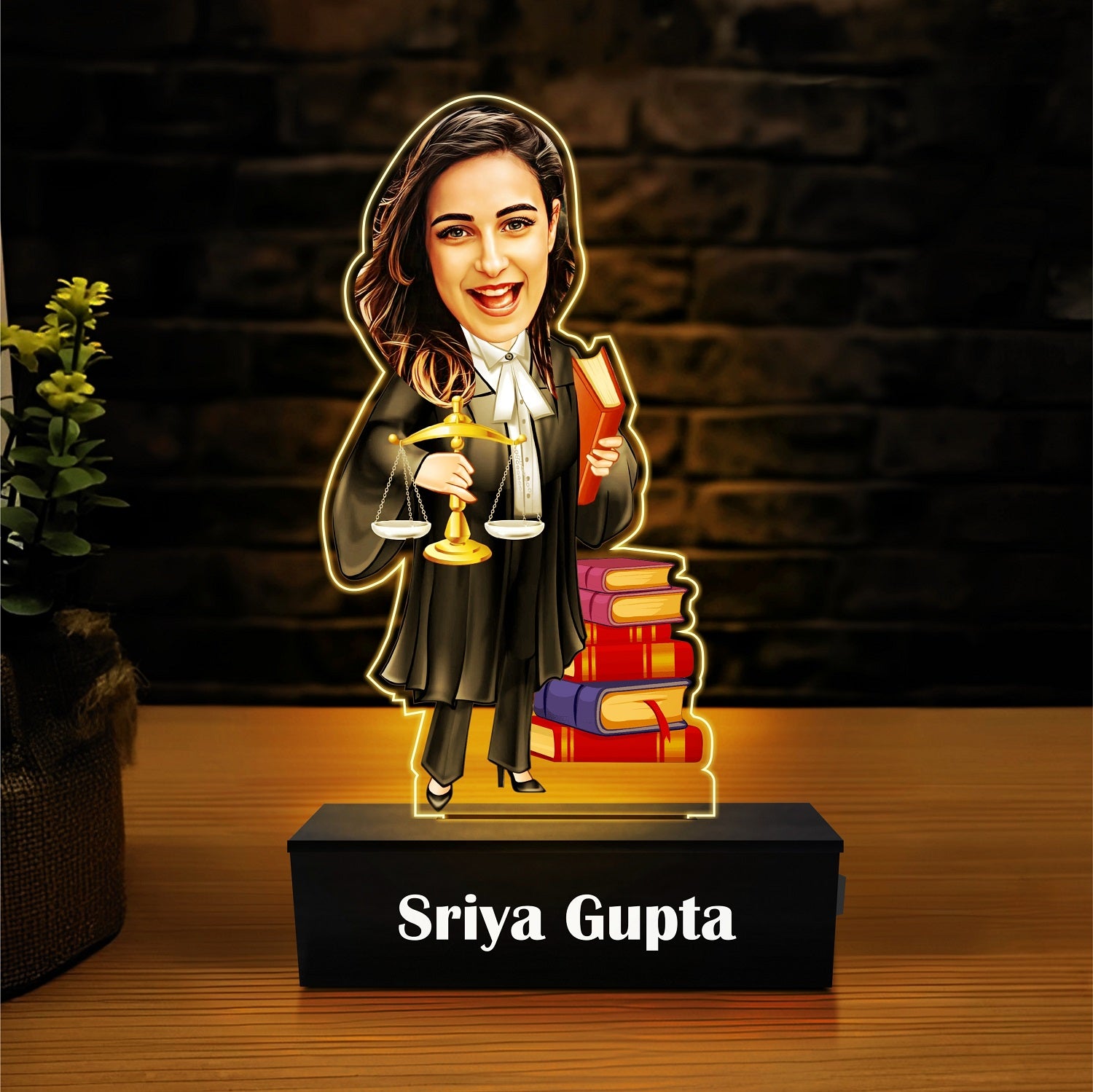 Lawyer Caricature Female -Gift for Attorney