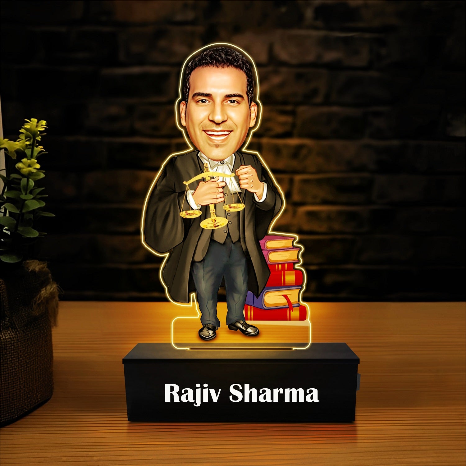 Lawyer caricature male - Best gift idea for lawyers