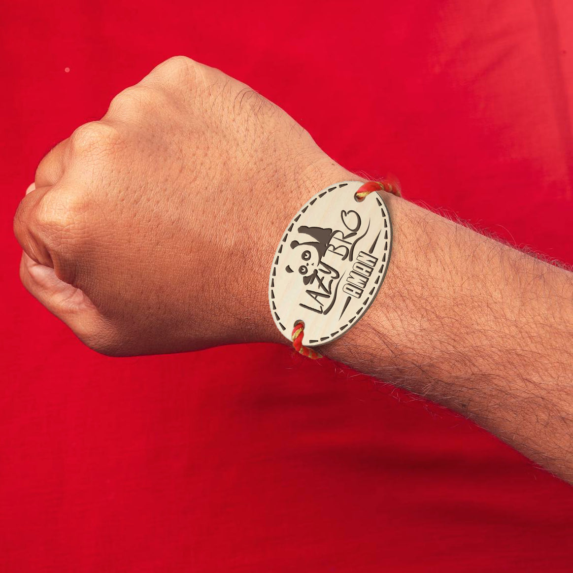 Lazy bro personalized rakhi