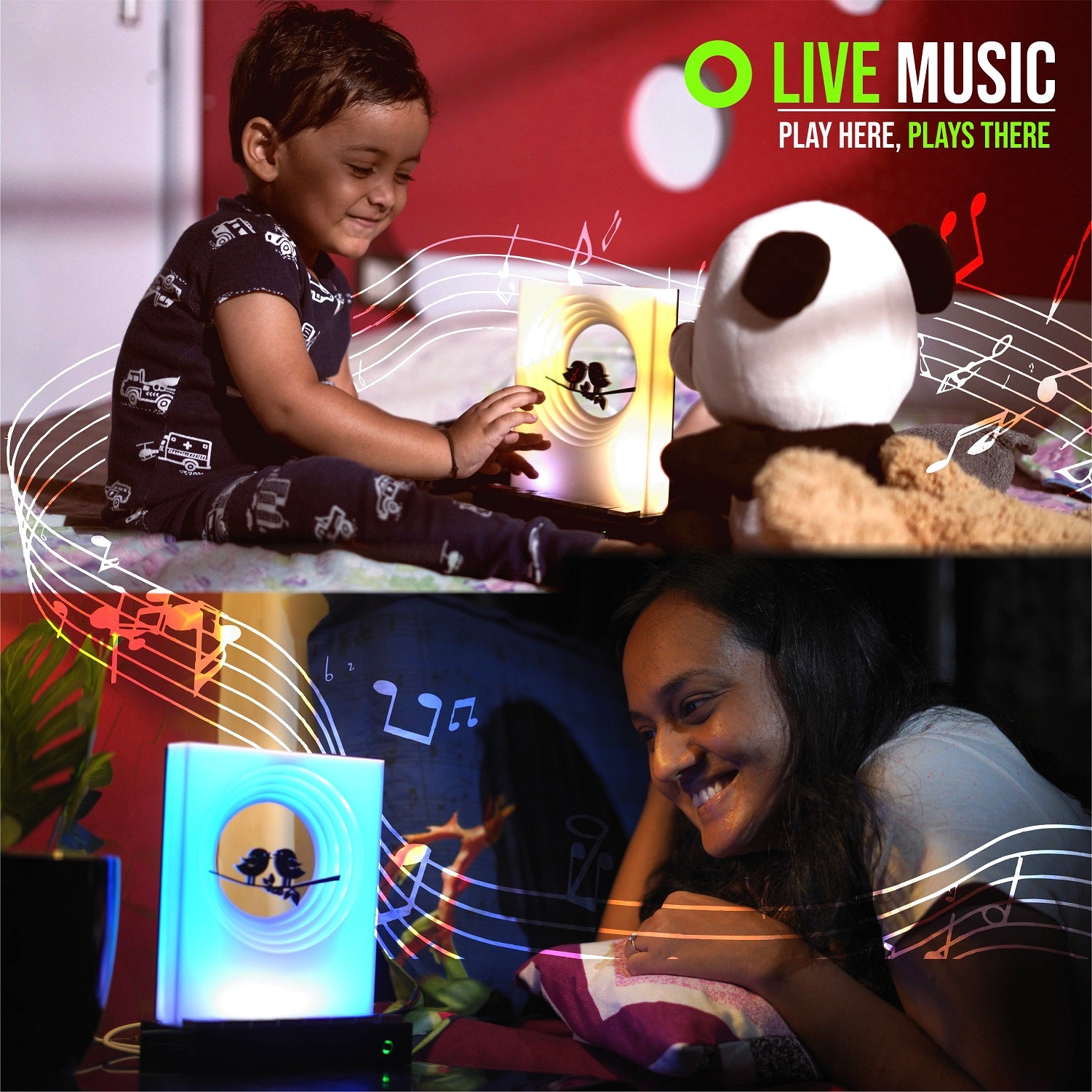 Telepathy Music - Stay Connected Music Lamps (2 Lamps)