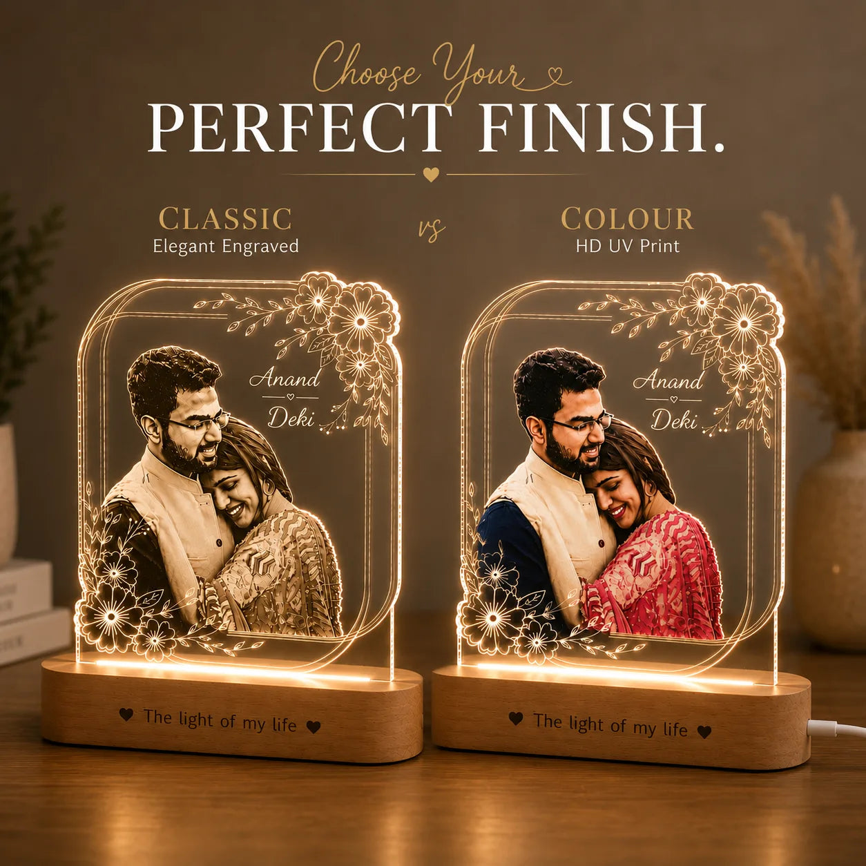Precious Memories - Engraved Acrylic Photo Lamp