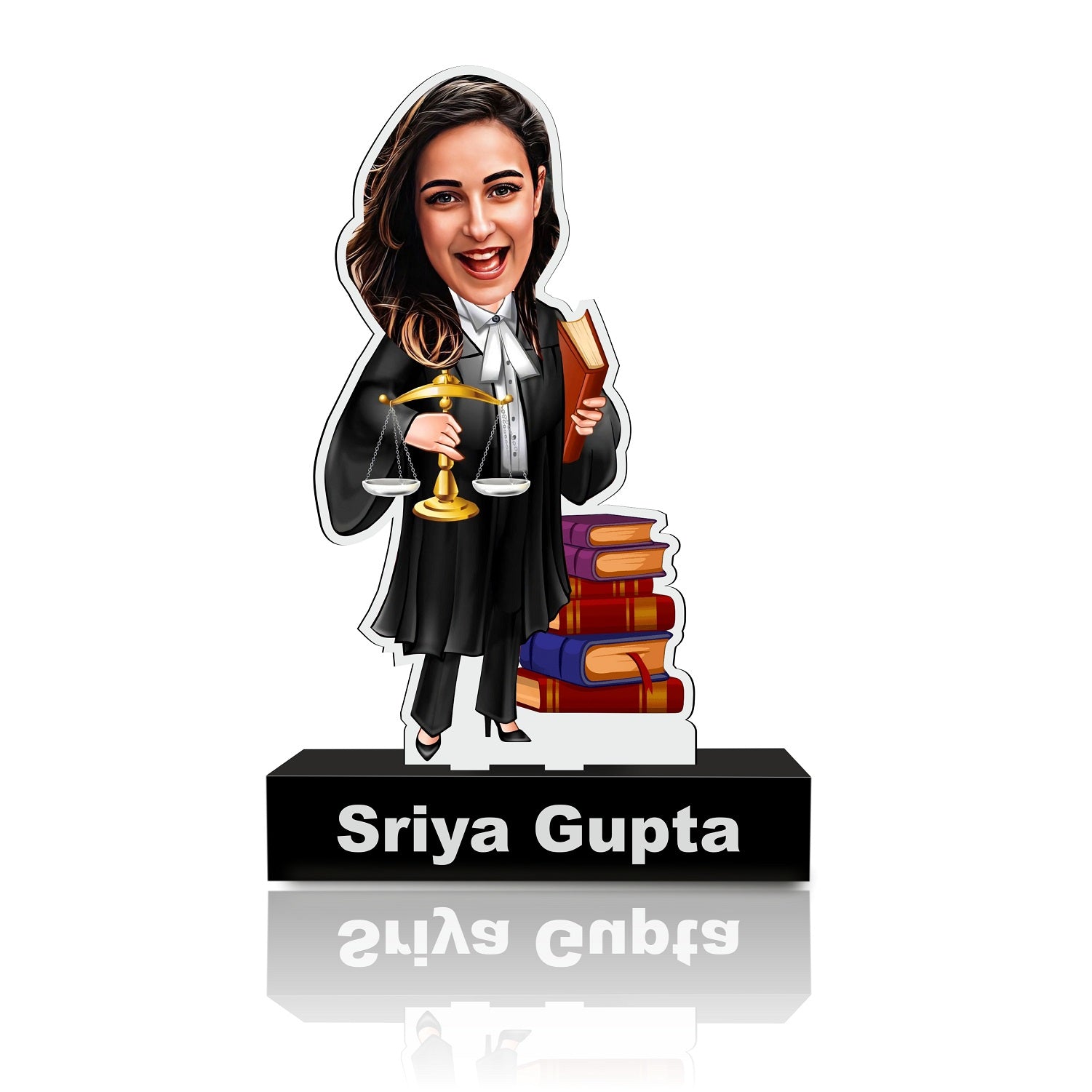 Lawyer Caricature Female -Gift for Attorney