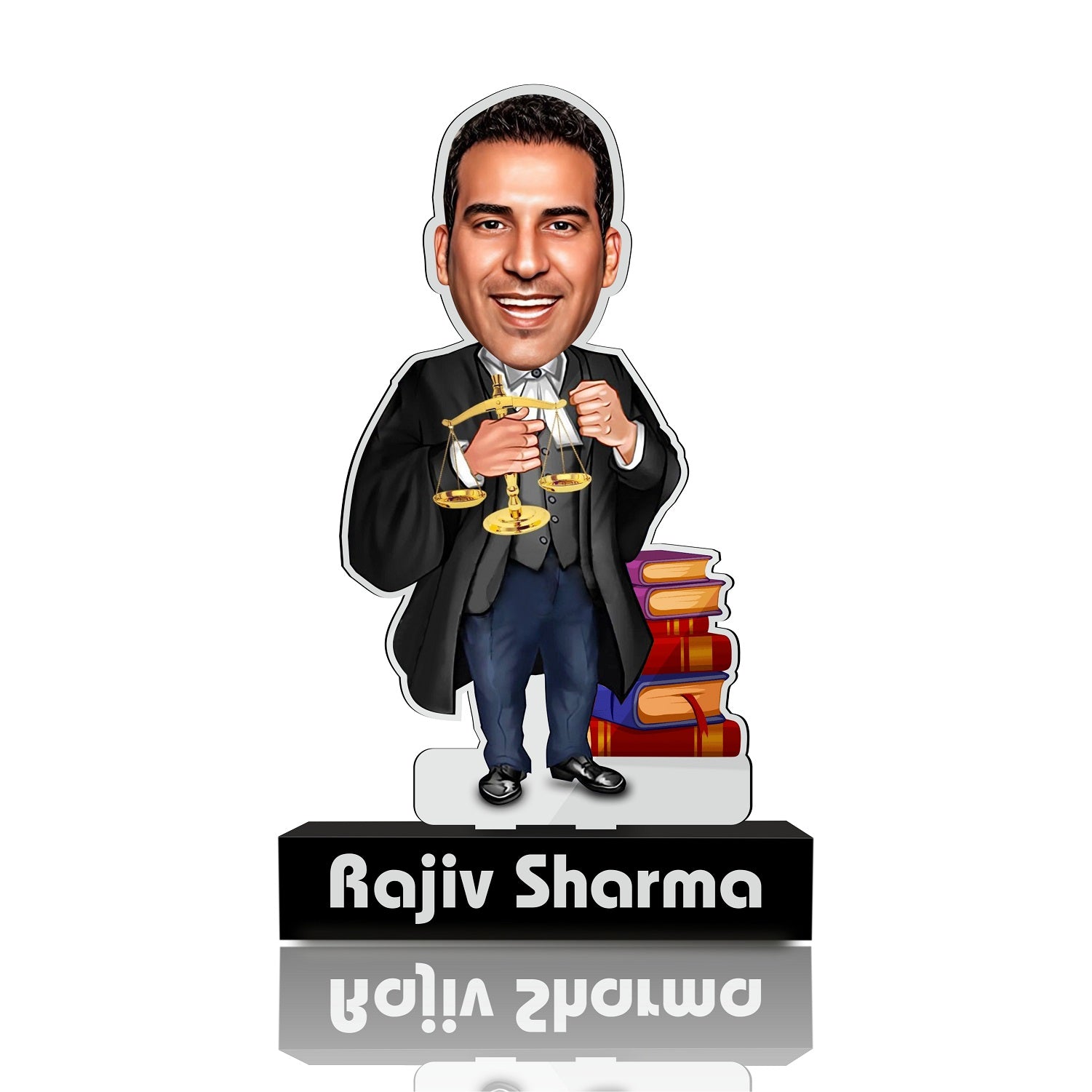 Lawyer caricature male - Best gift idea for lawyers