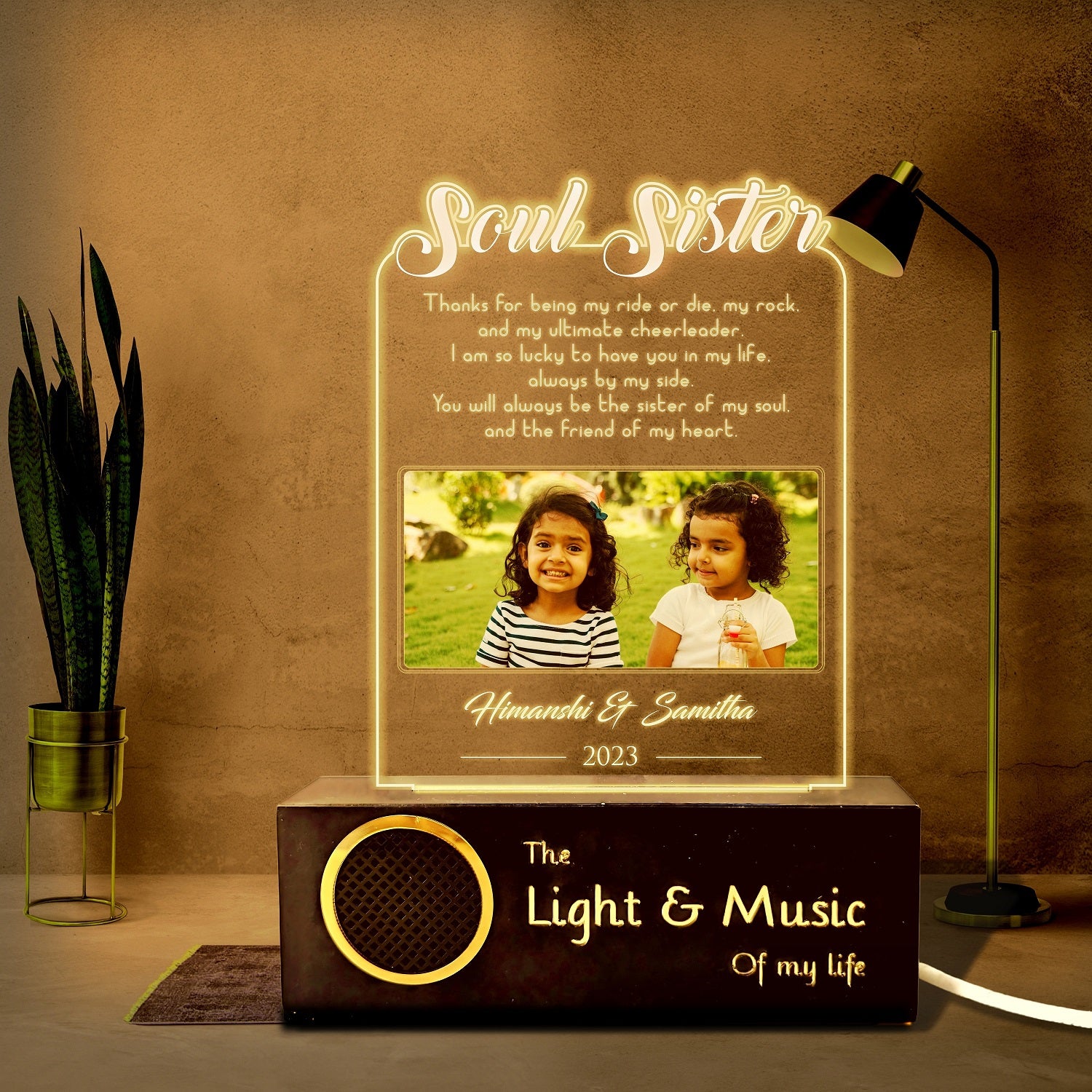 Soul sisters lamp - Gift for sister