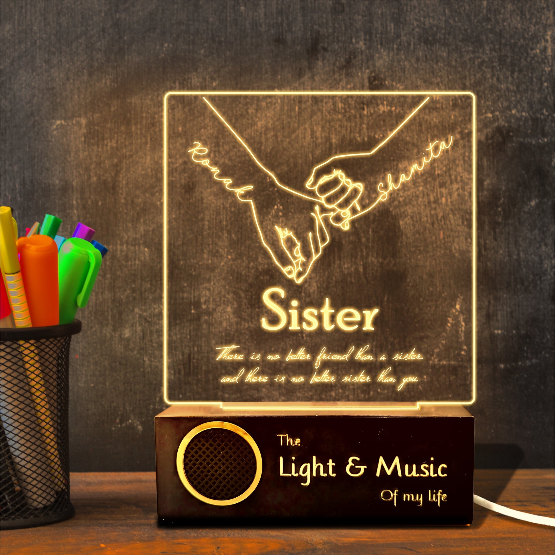 Sisterlove lamp - Birthday gift for sisters
