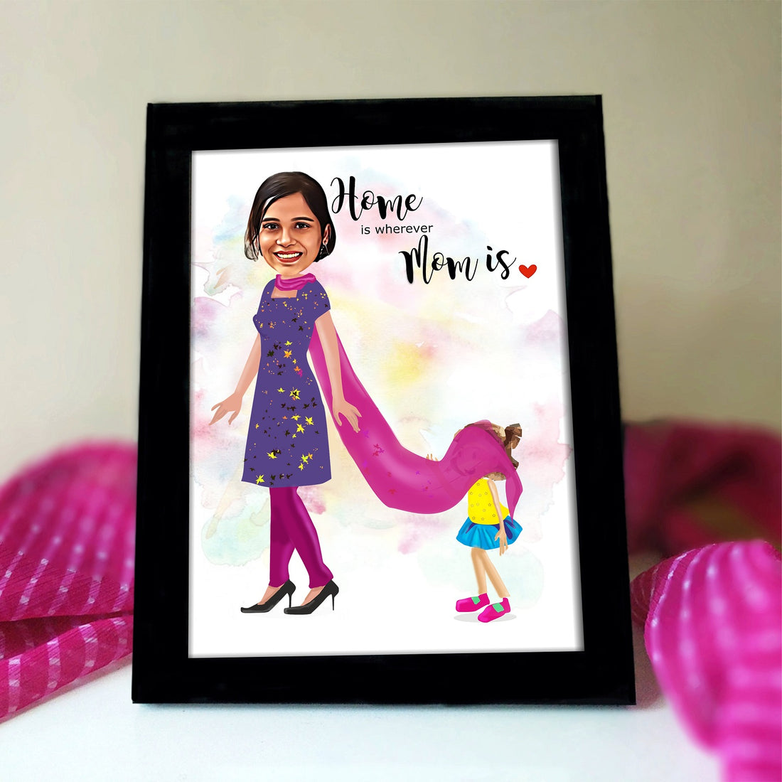 Home is wherever Mom is – Personalized Caricature Frame