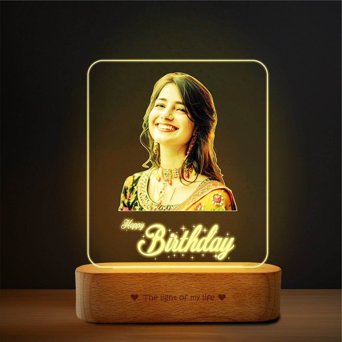 B'day Bliss Photo Lamp - Personalized Gift For Birthdays