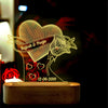 Anniversary Gift for Wife/Husband - LED Heart Lamp with Rose
