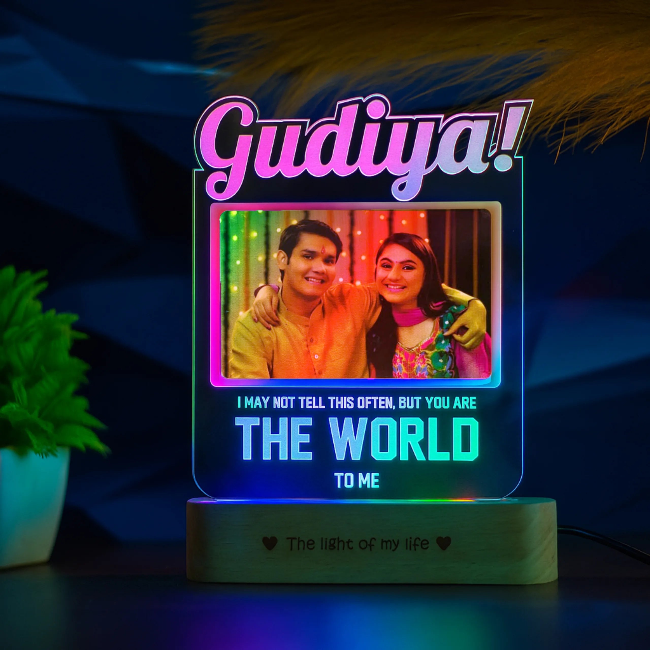 Gudiya: Personalized Sister's Photo Lamp