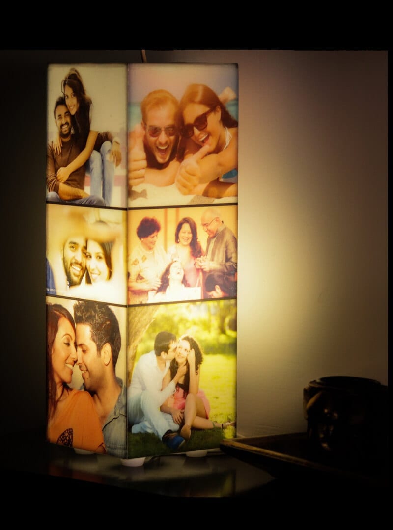 Personalized Gift Tower Photo Lamp