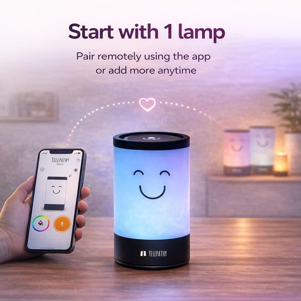 Telepathy Voicy – Long Distance Voice & Light Message Lamps