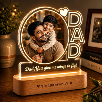 Dad & Me Lamp: Dad's Special Photo Frame Lamp