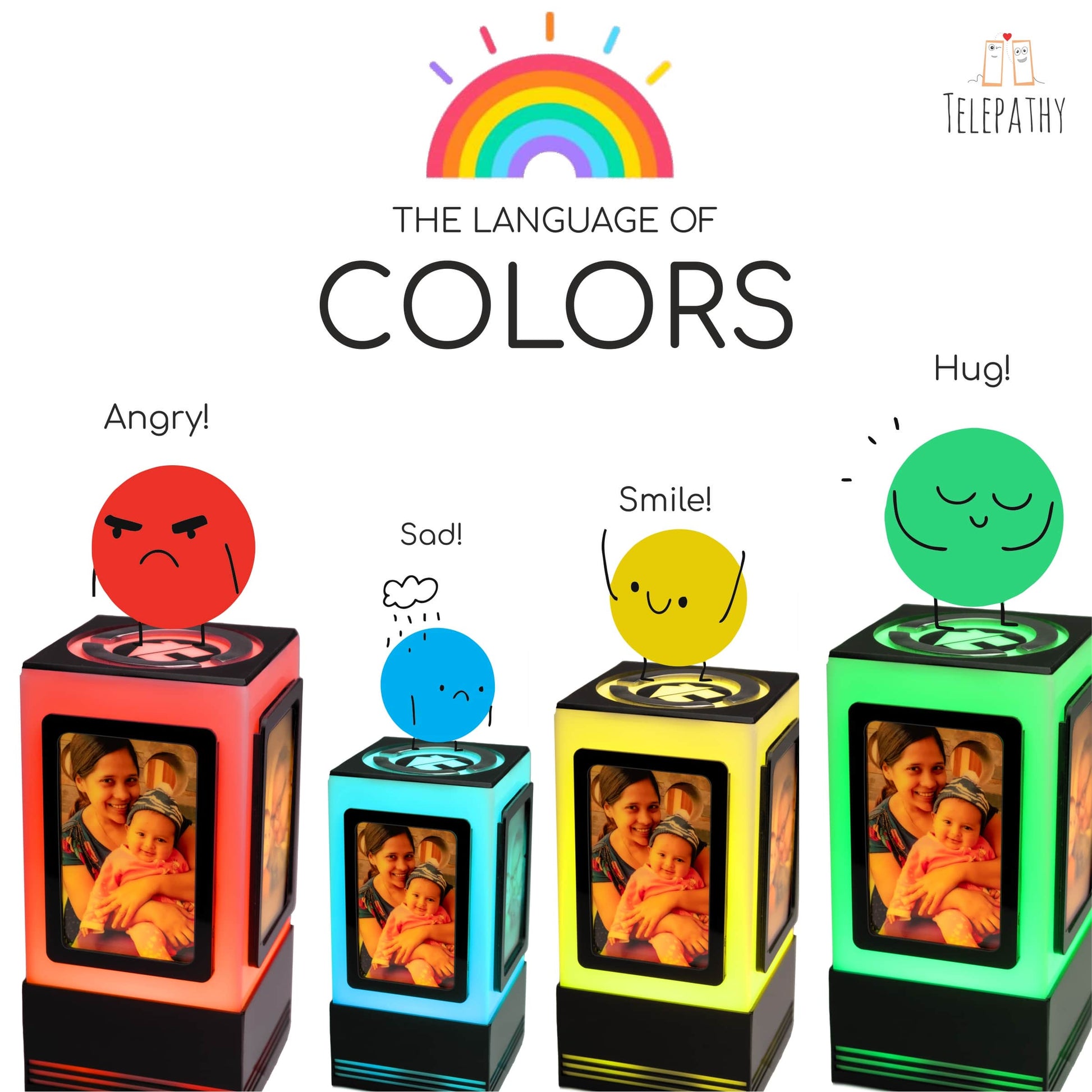 Telepathy – Internet Connected Lamps with Photos – Set of 2 Lamps