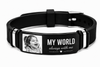 His World Personalized Photo Bracelet for Men | Gift for Husband, Boyfriend or Dad