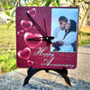 Nuptial bliss photo frame clock