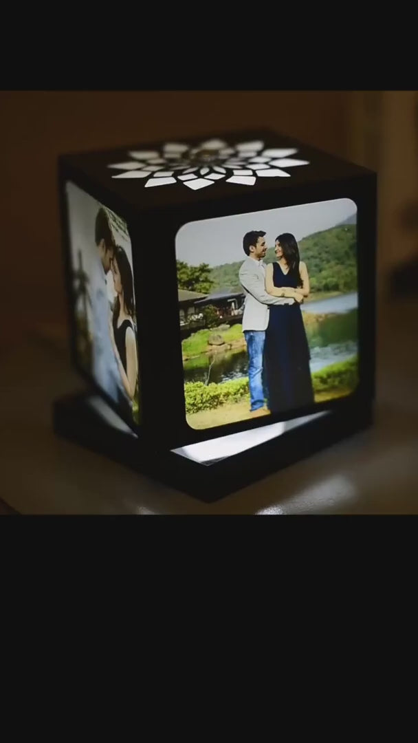 Big Rotating Photo Lamp - Nostalgia Flora