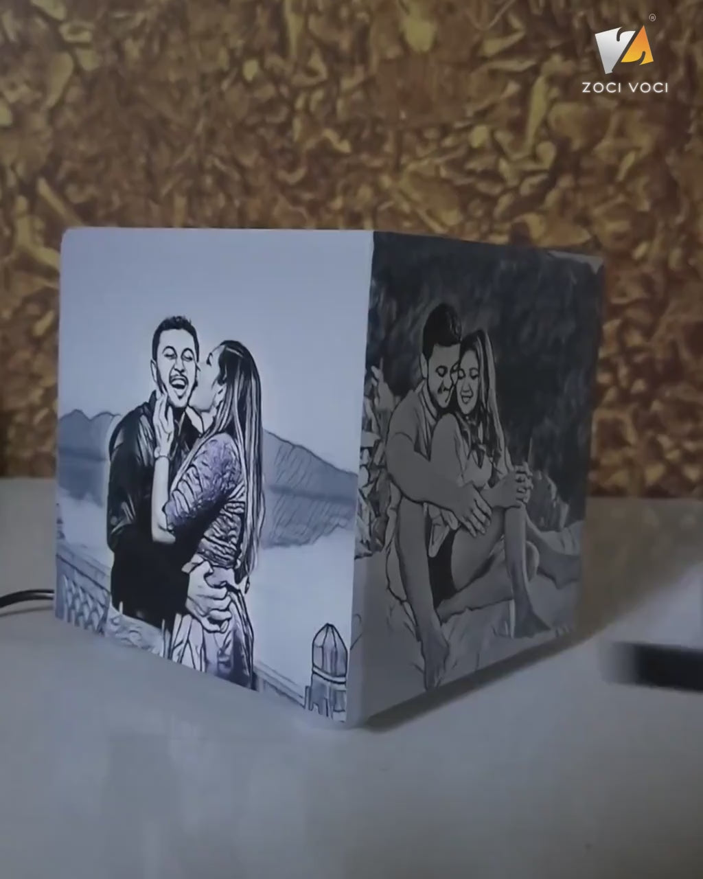 The Color of Love – Photo Art Lamp (16 Colored light, Comes with Remote)