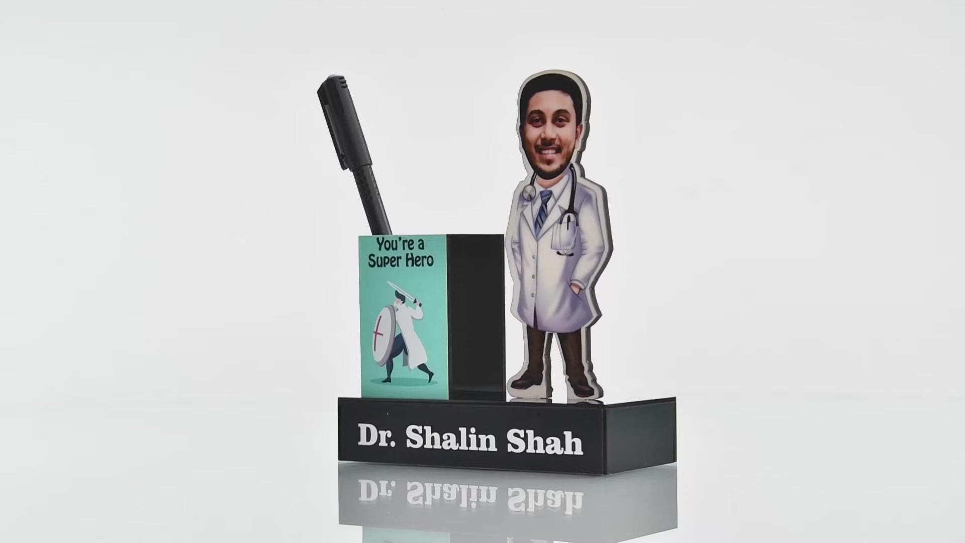World's best doctor standee with pen stand