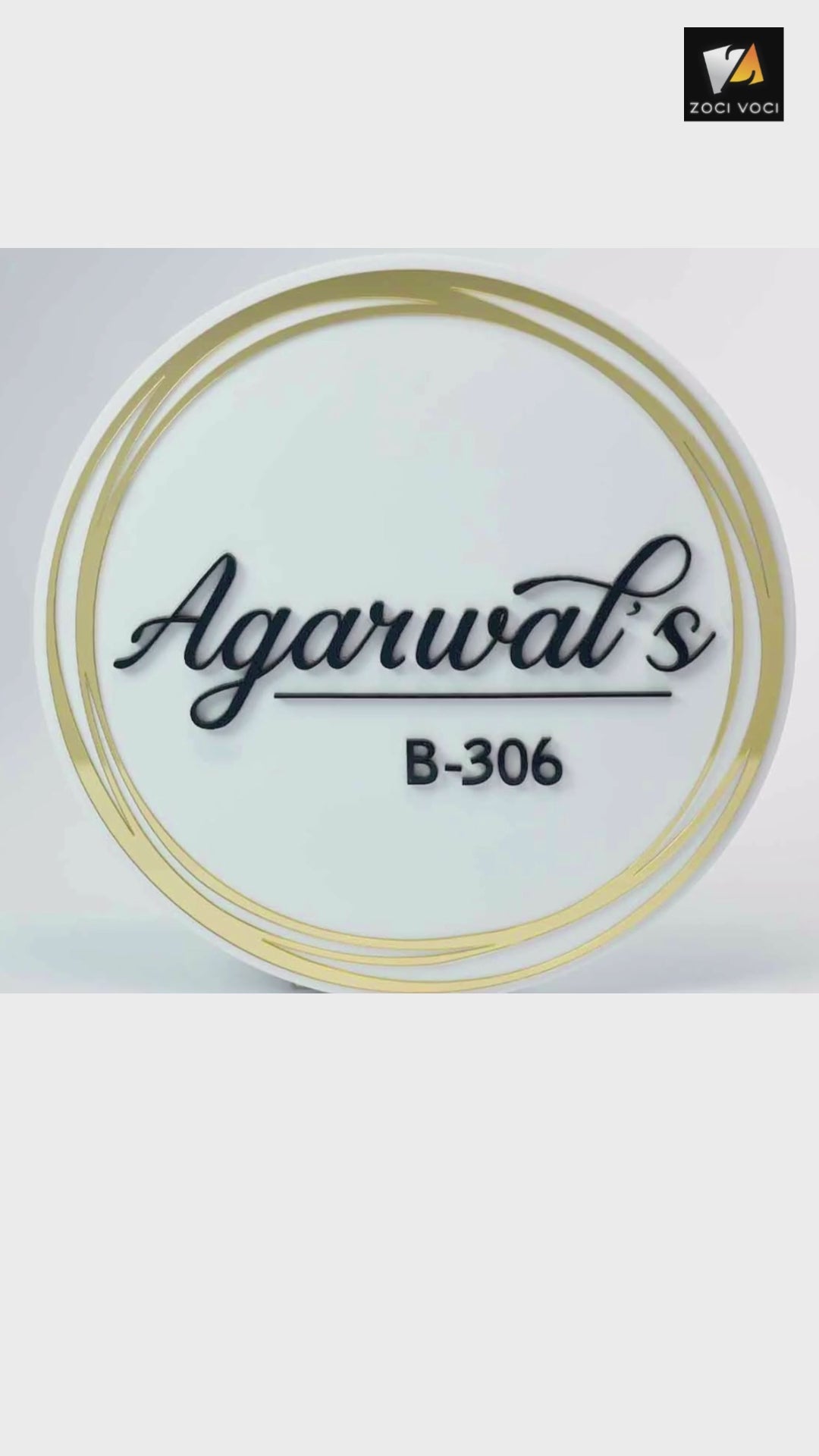 Rings of Gold – A Sassy Name Plate for Door