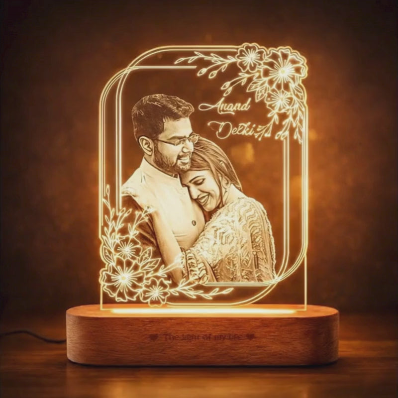 Precious Memories - Engraved Acrylic Photo Lamp