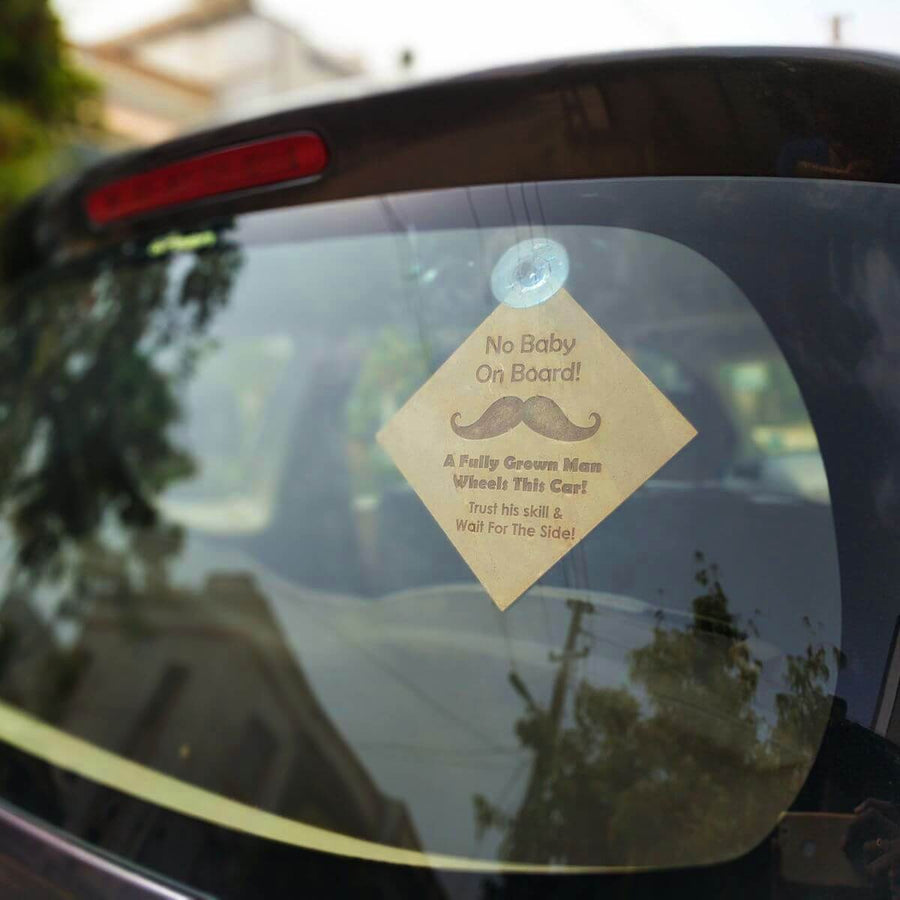 No Baby on Board - Rear glass car accessory.